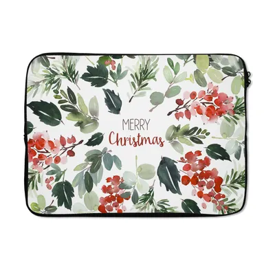 Produktbild von MuchoWow® Laptop Hülle 14 ZollWeihnachten - Zitat - Aquarell Laptoptasche - Laptoptasche - Stoßsicher - Schutzhaube