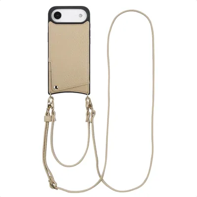 Image de Selencia Nova Phone Case avec cordon et porte-cartes pour Apple iPhone Air - Beige