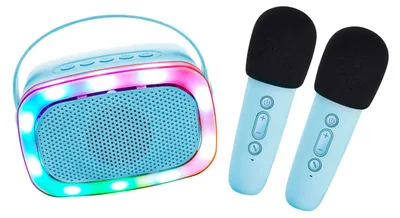 Zdjęcie produktu dla Lalarma Karaoke z efektami świetlnymi i dwoma mikrofonami