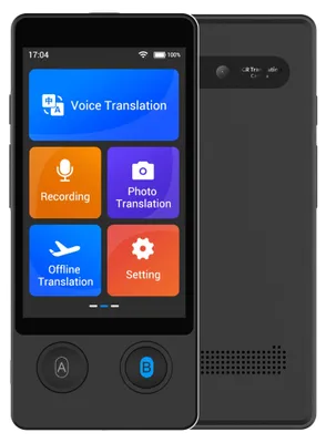 Sprachübersetzer W12, 144 Sprachen, 3,7" Touchscreen, Schwarz