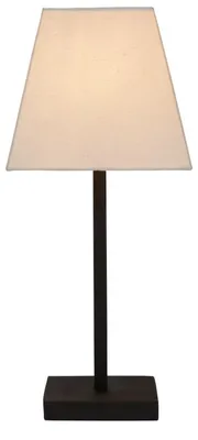 Productafbeelding van Atmooz Buranella tafellamp – E27 – Geschikt voor slaapkamer/woonkamer – Industrieel design – Zwart-witte lampenkap – Hoogte 47 cm – Metaal