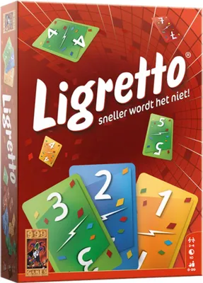 Produktbild von 999 Games Ligretto Kartenspiel Rot, 160 Karten, für 2-4 Spieler, mit anderen Ligretto-Spielen kombinierbar