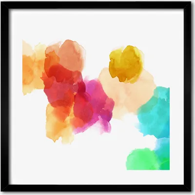 Produktbild von Bild - 50 cm x 50 cm - MDF - Rahmen, Wandkunst - Bunte Flecken