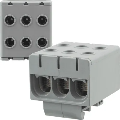 Produktbild von Universalklemme Hutschiene Leitungsklemme Anschlußklemme Klemmblöcke 50mm² Grau