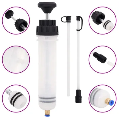 Image de vidaXL Purgeur de frein Blanc et noir 0,2 L