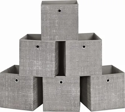 Produktbild von Songmics Aufbewahrungsbox 6er-Set Grau 30x30x30cm