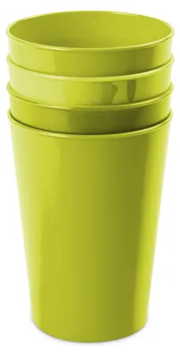 Produktbild von Hega unzerbrechliche Trinkglaser - 4x - Kunststoff - grun - 300 ml