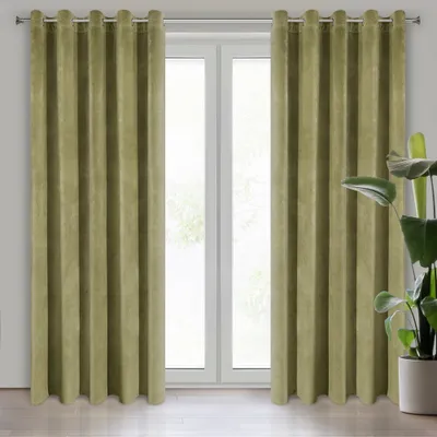 Produktbild von Eurofirany Dekorativer Vorhang VILLA olivgrün 140X250 mit Ösen