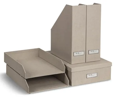 Productafbeelding van BIGSO HOLGER, 5-delig bureau-set – organizersysteem met 2 verticale sorteerbakken, 2