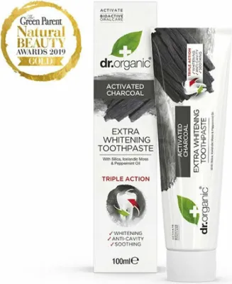 Imagen del producto de Pasta dental Dr. Organic con carbón activado, 100 ml
