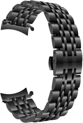 Produktbild von odsellingaaa Uhrenarmband Edelstahl 22mm gebogenes Ende Schmetterlingschnalle für Galaxy Watch 46mm, Gear S3, Samsung Gear S3 Classic, Samsung Gear S3 Frontier mit 2 Ersatztreibern für Link-Entferner-Werkzeug