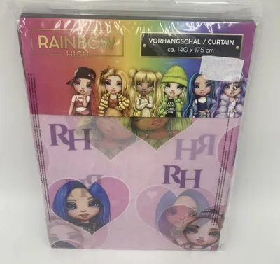 Produktbild von Rainbow High Vorhang mit Schlaufen Vorhangschal Ca. 140 cm x 175 cm Kinder