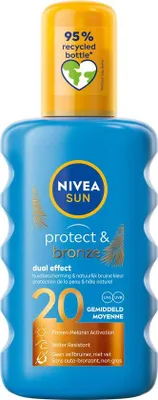 Produktbild von NIVEA NIVEA SUN Protect & Bronze Sunscreen Spray - SPF 20 - Sonnenspray - Wasserfest - Bräunungsfördernd - 200 ml