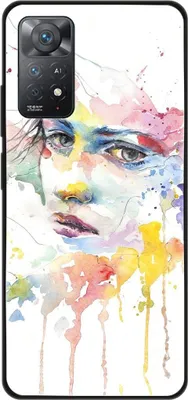 Produktbild von König Design Hülle kompatibel mit Xiaomi Redmi Note 11E Pro Kunststoff Soft Handyhülle - Handy Case Frauengesicht