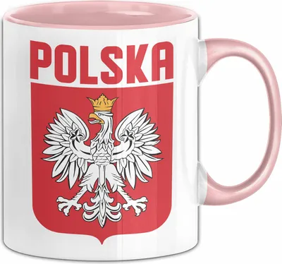 Produktbild von Polska Tasse Geschenk Polen Fußball 2024 Flagge Kaffee-Becher (Rosa)