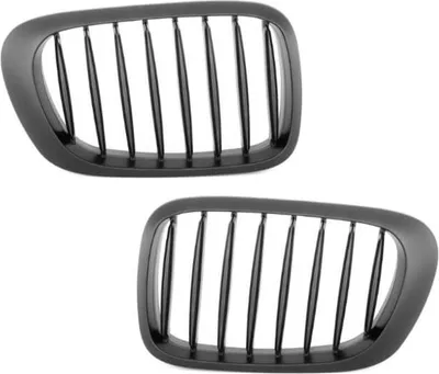 Produktbild von 2x Kühlergrill Schwarz Matt SET passt für BMW 3er E46 Coupe Cabrio 99-03 SPORT