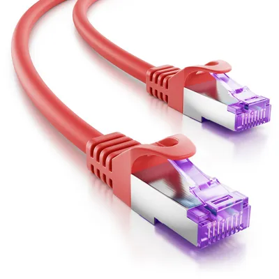 Produktbild von deleyCON MK2754, 15 m, Cat7, S/FTP (S-STP), RJ-45, RJ-45, Rot