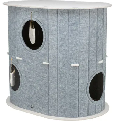 Produktbild von TRIXIE Zweistöckige Katzenhöhle Mara aus Filz - 66 × 62 × 46 cm