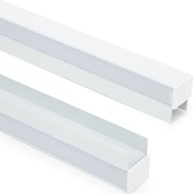 Produktbild von Aluminiumprofil Regal für LED Streifen bis 12 mm Weiß 2 m Weiß transluzent