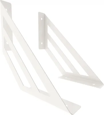 Produktbild von 2x sossai Design Regalträger Truss in Weiß 200x200mm Regalwinkel Bücherregal Konsole Regal Halter