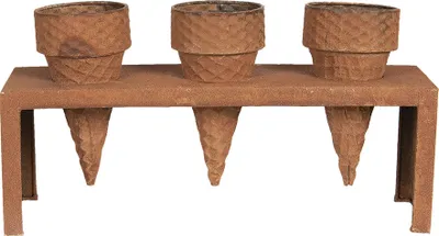 Produktbild von Clayre & Eef Pflanzenhalter 41x12x22 cm Braun Eisen Rechteck