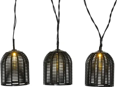 Produktbild von LED Solar Lichterkette Lampenschirme 2,7m Kunststoff Warmweiß