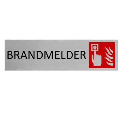 Produktbild von CombiCraft Aluminium Türschild mit Brandmelder  165x45mm