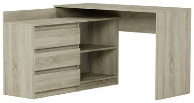 Obrázek produktu pro Psací stůl rohový komoda sada 120 cm FRAMIRE N-15 sonoma