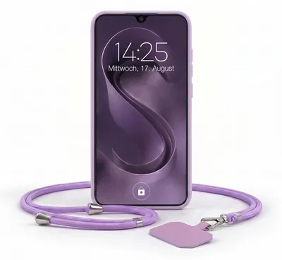 Produktbild von Handyhülle für Samsung Galaxy A25 5G mit Handykette Band Kordel Hülle Case Schutzhülle Lila Violett