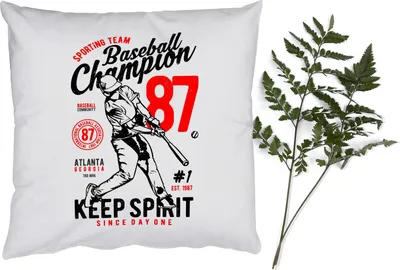 Produktbild von MuchoWow® Zierkissen Sofakissen Wohnzimmer Dekokissen 40x40 cm Baseball - Schläger - Vintage - Foto Kissen - Schlafzimmer Dekoration