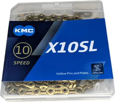 Produktbild von KMC  X10SL Kette 114 Links 1/2 x 11/128 Gold Fahrrad-Kette 10 Speed Chain