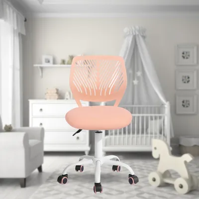 Image de Mobilier : Chaise de bureau polyvalente pour enfants, chaise de travail sans accoudoirs, réglable en hauteur