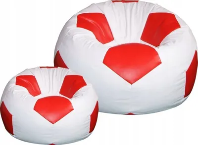 Obrázek produktu pro Sedací vak míč 100x100 cm + podnožka bílá červená
