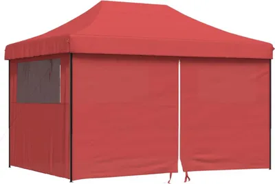 Obrázek produktu pro vidaXL Párty stan skládací Pop-Up se 4 bočními panely vínově červený