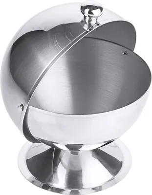 Produktbild von Zuckerkugel, aus Edelstahl 18/10, hochglänzend, Scharnierdeckel mit Kugelgriff