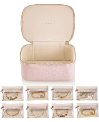 Produktbild von Vlando Reise-Schmuck-Organizer, Schmuckschatulle für Mädchen und Frauen, Schmuck
