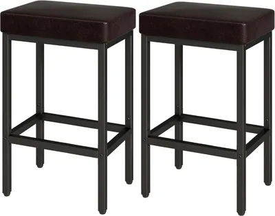Productafbeelding van Set van 2 keukelstoelen, donkerbruin, modern design, geschikt voor keuken en eetkamer