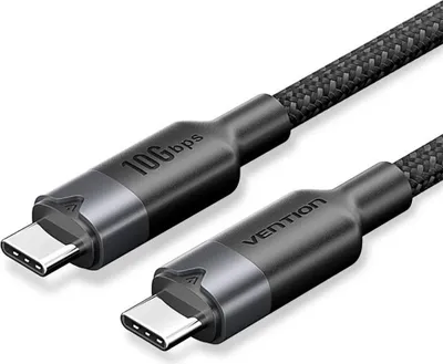 Zdjęcie produktu dla Vention TRGBH, 2 m, USB C, USB C, USB 3.2 Gen 2 (3.1 Gen 2), 10 Gbit/s, Czarny