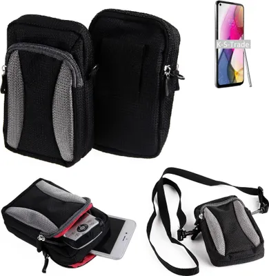 Produktbild von K-S-Trade Holster Schutz Hülle kompatibel mit Motorola Moto G Stylus (2021) Handy Hülle Gürteltasche Umhängetasche mit Zusatzfach schwarz