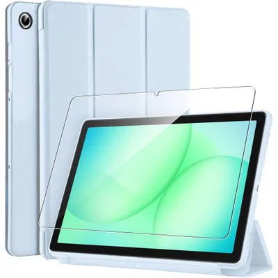 Image de Coque + Verre Trempé pour Samsung Galaxy Tab A11 Plus / A9 Plus, Antichoc Anti-Rayures - Bleu