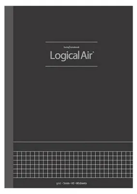Image de Cahier A5 Logical Air à carreaux, couleur noire - Nakabayashi