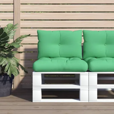 Produktbild von "2026 MODERNE"Gartenbankauflage - CLORIS - Palettenkissen 2-tlg. - modernes Design - Sitzkissen/Polsterauflage - Grün Stoff Promotion638546 - Gartenmöbelauflagen
