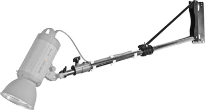 Produktbild von Walimex pro Wand-Lampenstativ 120-215 cm – schwarz – 1200 x 250 x 80 mm – Max. Traglast 4 kg – mit Spigot – Ständer Wandhalter für Studiolicht Studioblitz