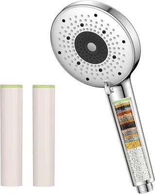 Obrázek produktu pro Sprchová hlavice s filtrem, 6 druhů proudů, hadice o délce 1,6 m, úsporná, pro sprchu