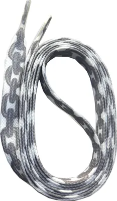 Produktbild von SNORS bedruckte Schnürsenkel flach - KETTE WEISS - 10mm - 140cm