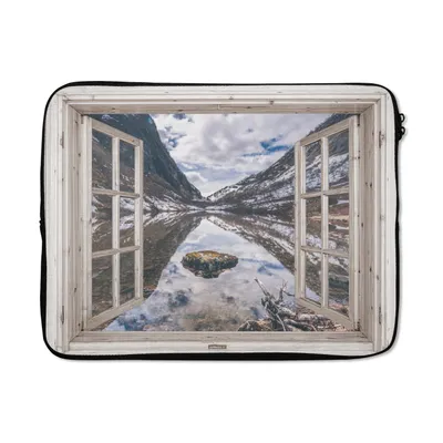 Produktbild von MuchoWow® Laptop Hülle 15 Zoll Aussicht - Berg - Wasser Laptoptasche - Laptoptasche - Sleeve - Rundum-Schutz