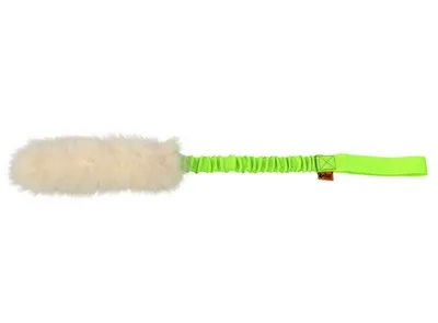 Immagine prodotto di Dingo GIOCATTOLO PER CANI - Giocattolo da tirare Pelle di pecora naturale bungee verde