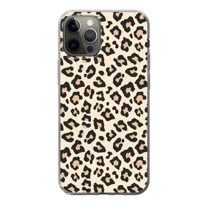 Obrázok produktu pre Kryt mobilného telefónu pre Apple iPhone 13 Pro Biela - Ružová - Leopardí vzor Silikónové mäkké puzdro