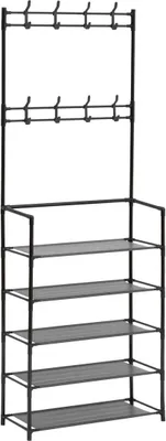 Produktbild von Garderobe "intissa" 5 regale aus schwarzem stahl h170cm - 5 five simply smart
