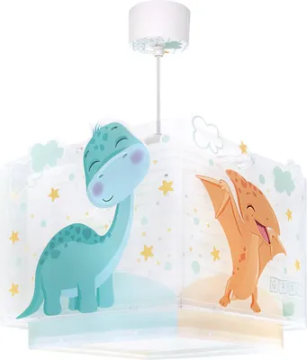 Produktbild von Deckenlampe für Kinderzimmer mit Baby Dinos Dinosaurier, leuchtet im Dunkeln